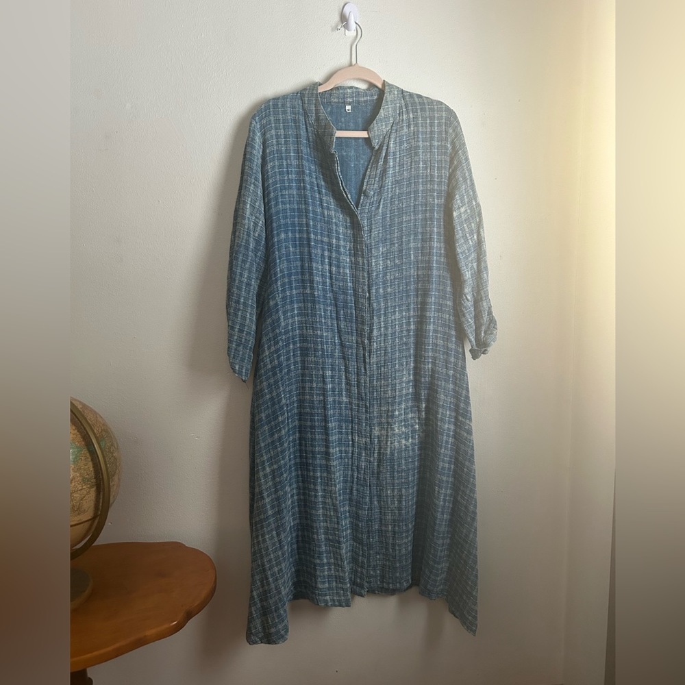 Indigo Stone Distressed Duster/Dress
